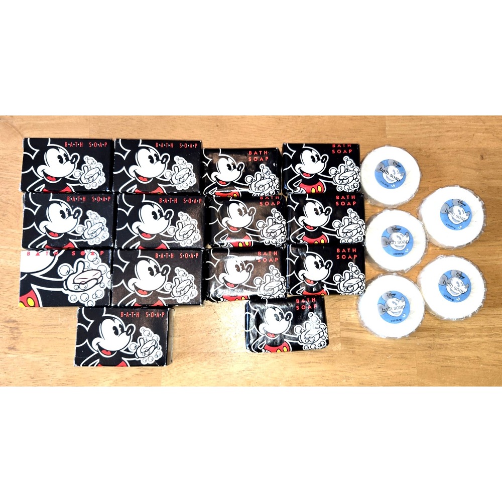 Walt Disney Resorts Mickey Mouse Collectible Bath Soaps 19 Pieces